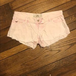 Pink Distressed Booty Shorts